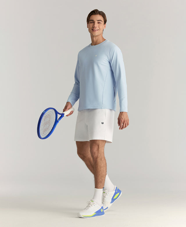 アクティブ ロングスリーブ Tシャツ V2  -  ペリウィンクル