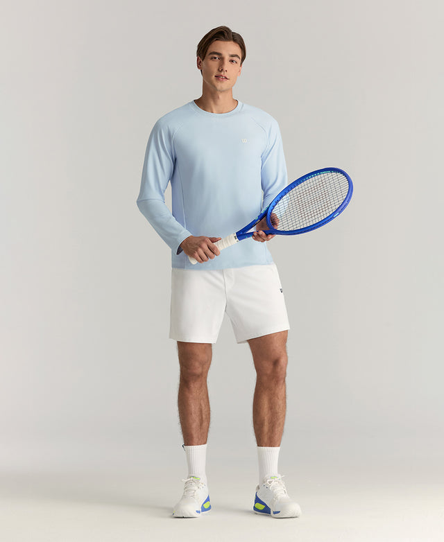 アクティブ ロングスリーブ Tシャツ V2  -  ペリウィンクル