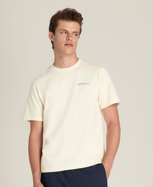 コートビュー グラフィック Tシャツ  -  サンド