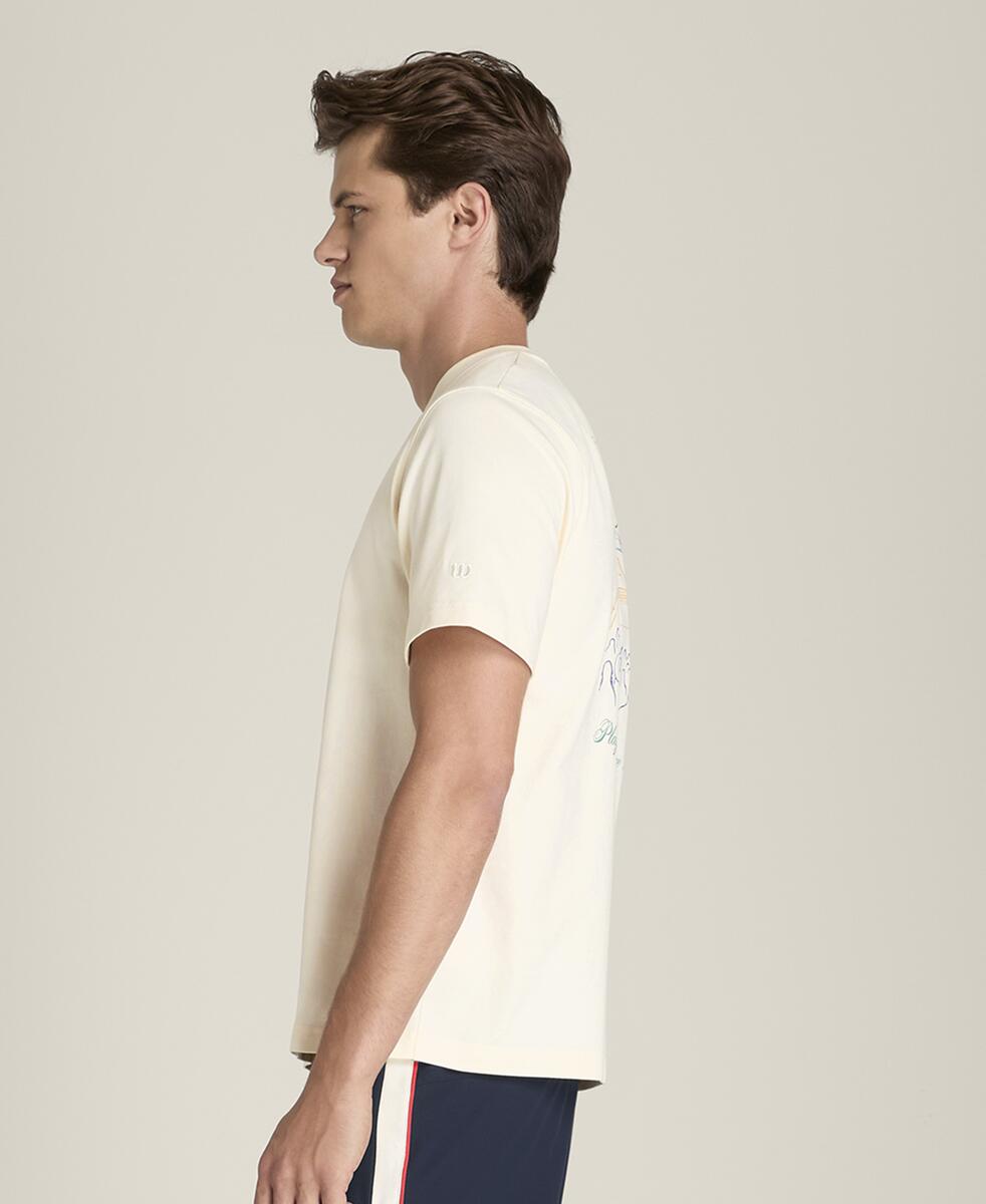 コートビュー グラフィック Tシャツ  -  サンド