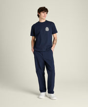 クラシックコットングラフィックTシャツ - ブルー