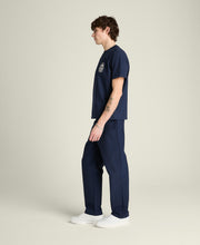 クラシックコットングラフィックTシャツ - ブルー