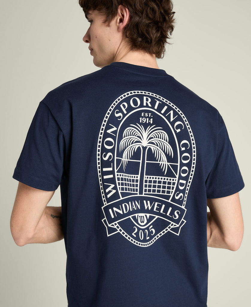 【ウィルソン】シャツ クラシックコットングラフィックTシャツ - ブルー by Wilson Japan