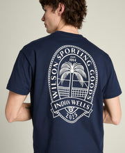 クラシックコットングラフィックTシャツ - ブルー