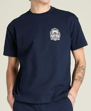 クラシックコットングラフィックTシャツ - ブルー