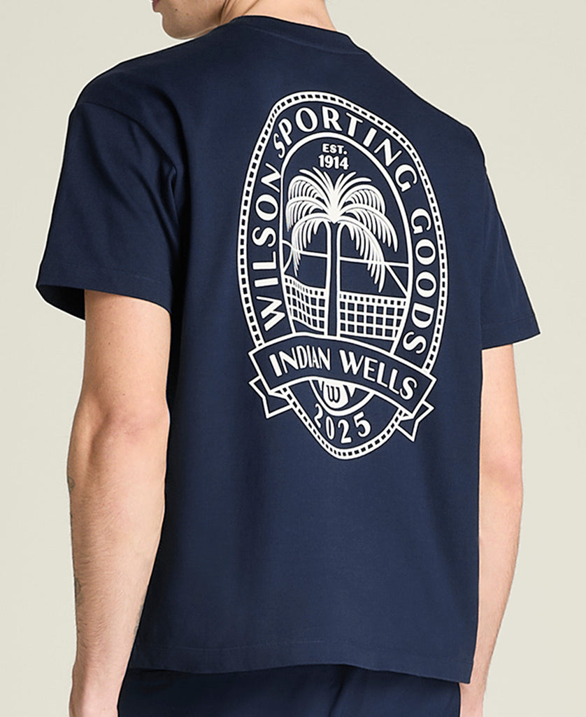 【ウィルソン】シャツ クラシックコットングラフィックTシャツ - ブルー by Wilson Japan