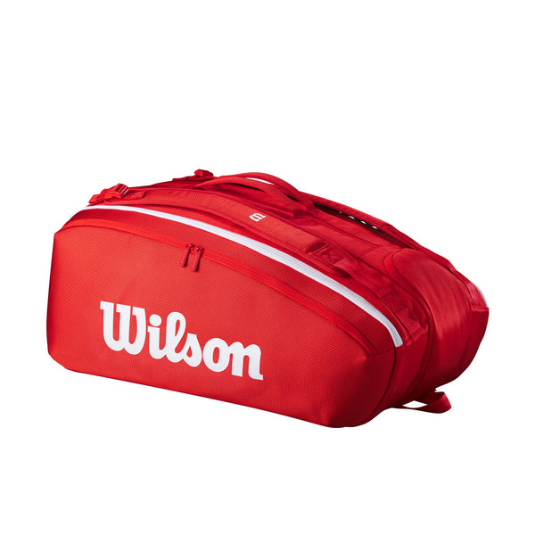 【美品】Wilsonラケットバック（赤） WR8036601_0_Super_Tour_15PK_Re
