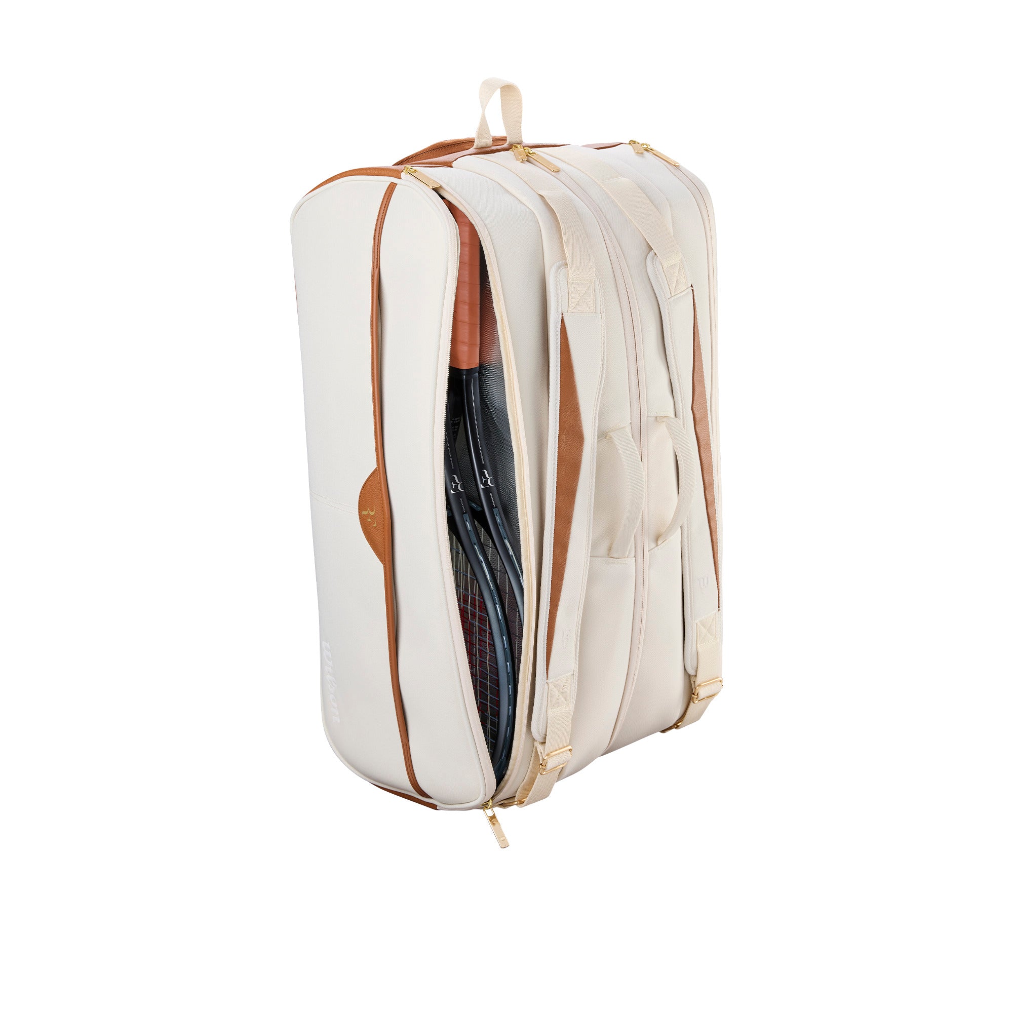 RF LAWN COLLECTION TOURNAMENT RACKET BAG - Cream by Wilson Japan