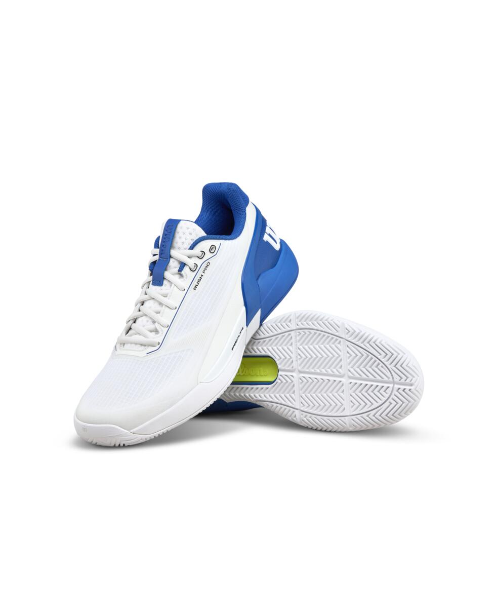 RUSH PRO 5 - White/Deja Vu Blue/Safety Yellow by Wilson Japan