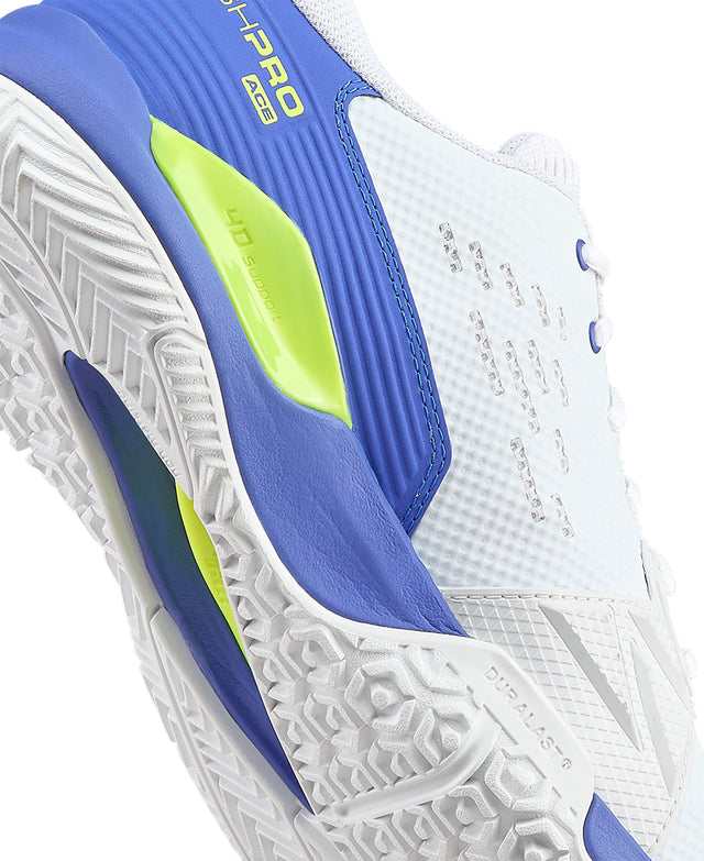 RUSH PRO ACE （メンズ）オムニコート-ホワイト/アンパロブルー/イエロー