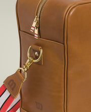 ショウマン レザー テニスバッグ  -  タン