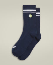 クルー ストライプ ノベルティ ソックス - クラシックネイビー