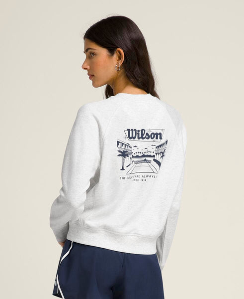 サイドライン クルー トレーナー - スノーヘザー by Wilson Japan