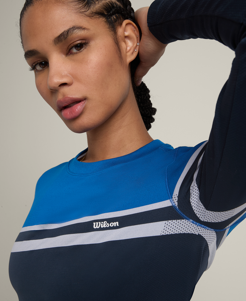 ブルックリン ロングスリーブ Tシャツ - クラシックネイビー by Wilson ブルックリン ロングスリーブ Tシャツ - クラシックネイビー by Wilson