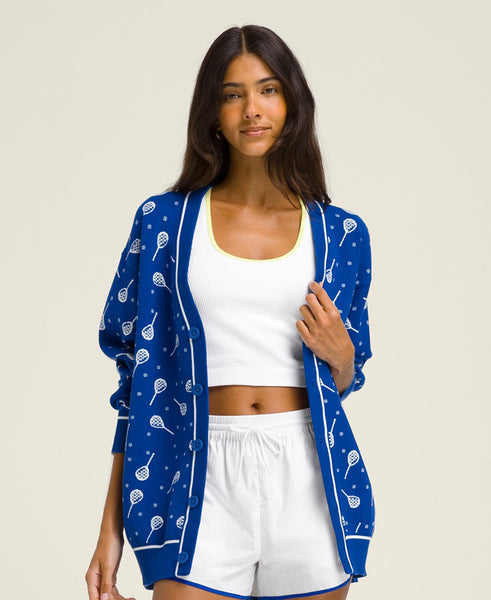 スローバック カーディガン - ロイヤルブルー by Wilson Japan