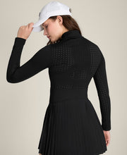 オールコート ロングスリーブ テニスドレス - ブラック