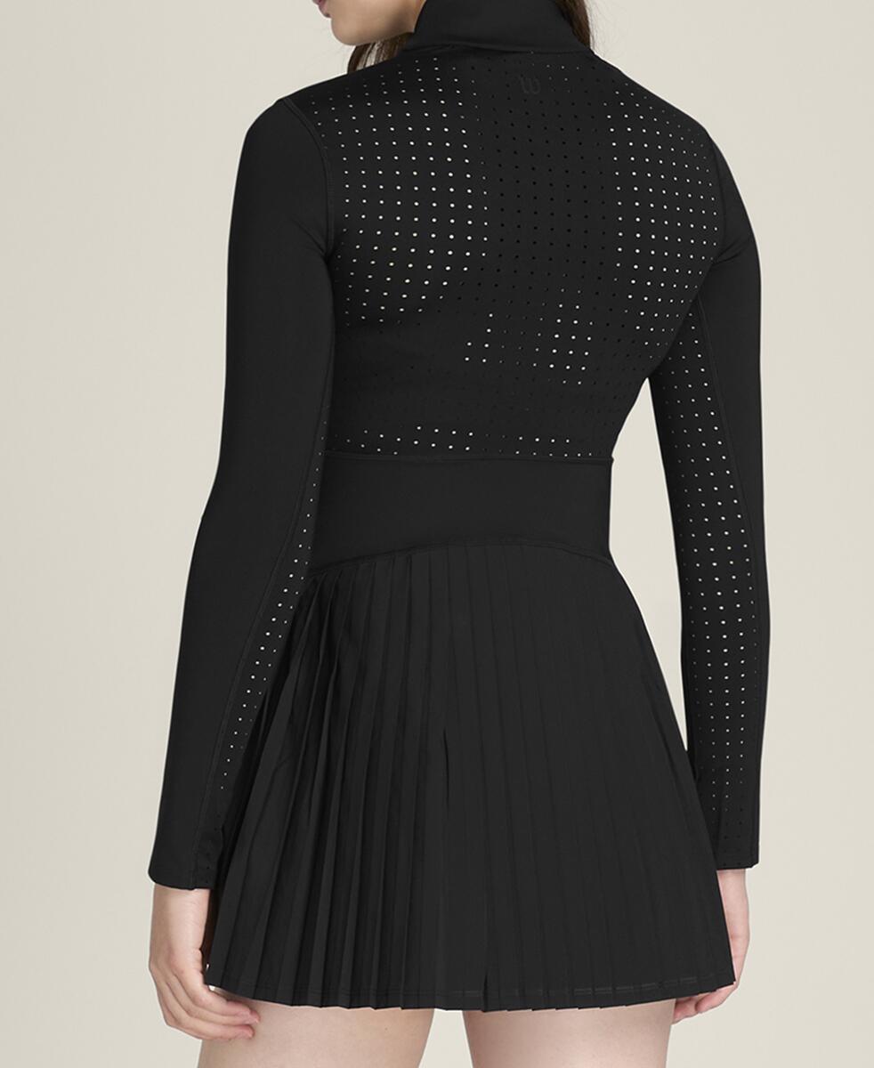 オールコート ロングスリーブ テニスドレス - ブラック