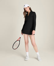 オールコート ロングスリーブ テニスドレス - ブラック