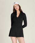 オールコート ロングスリーブ テニスドレス - ブラック