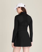 オールコート ロングスリーブ テニスドレス - ブラック