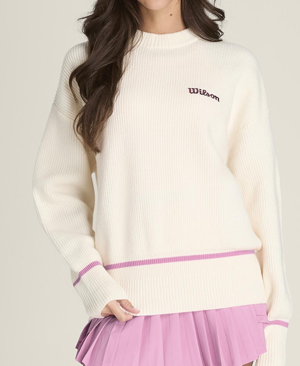 バーシティ クルーネック セーター - サンドリフト