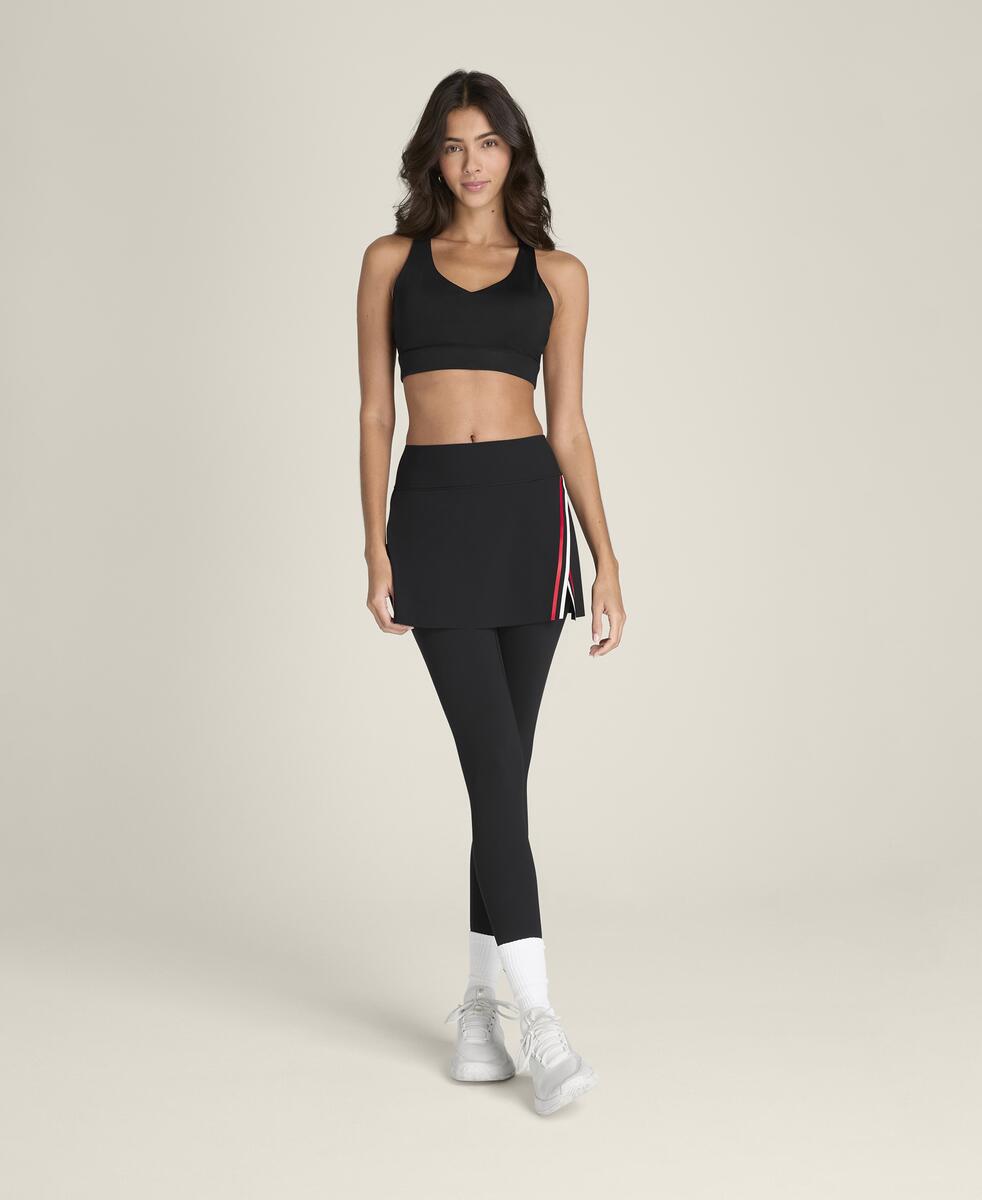 スライス スコート タイツ - ブラック/インフラレッド