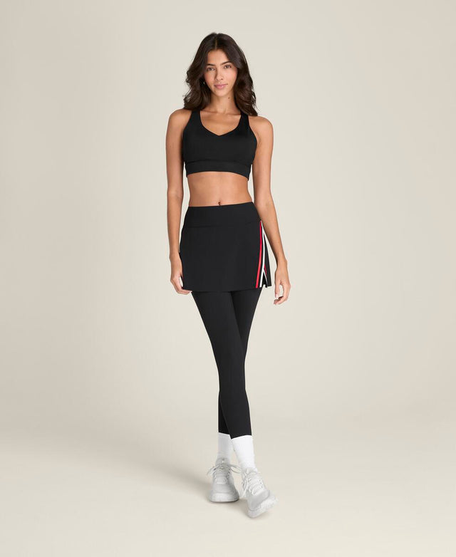 スライス スコート タイツ - ブラック/インフラレッド