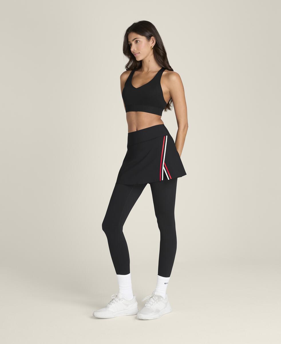 スライス スコート タイツ - ブラック/インフラレッド