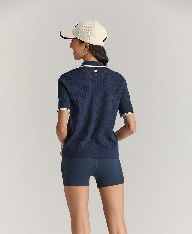 アディソン ニット ポロ  -  クラシックネイビー