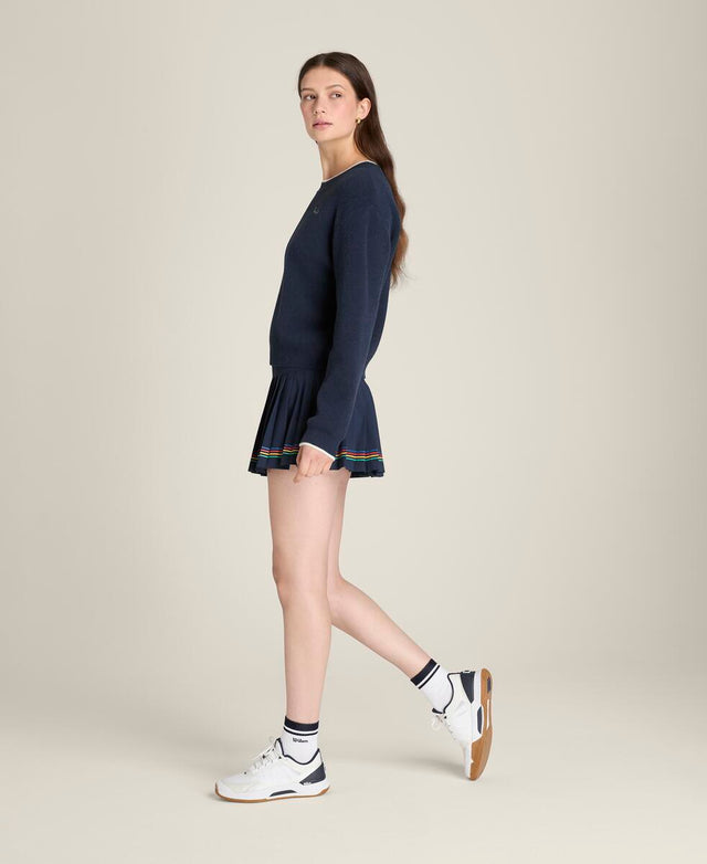 ニット プラッシュ クルー  -  クラシックネイビー