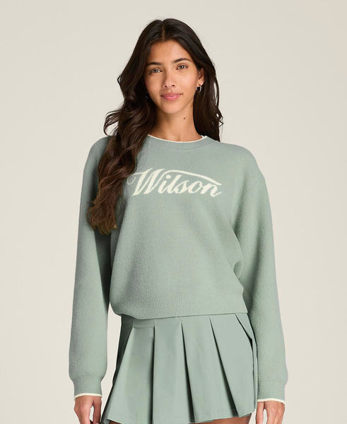 ニット プラッシュ クルー - アクアグレー by Wilson Japan Sportswear