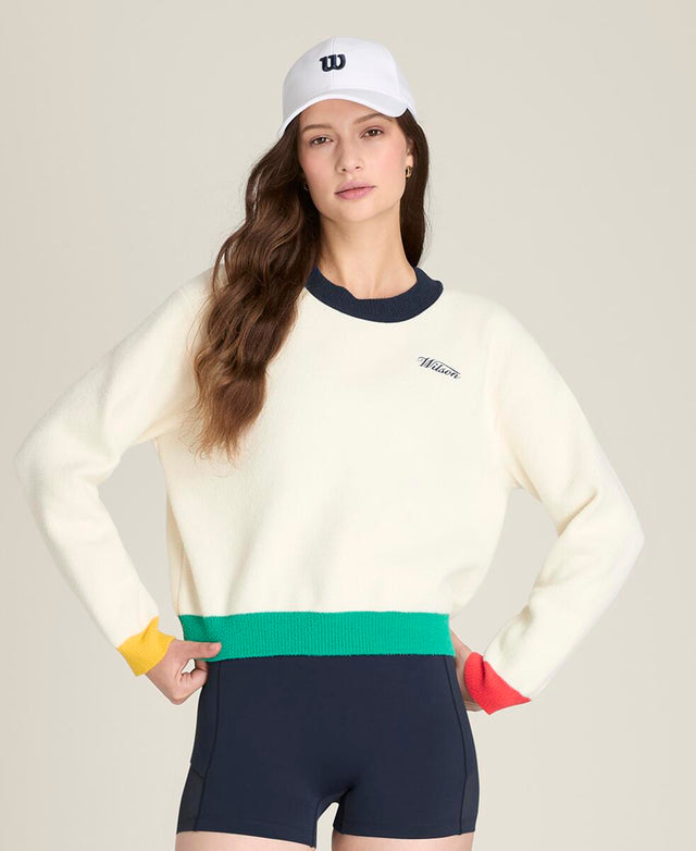 ニット プラッシュ クルー  -  サンド