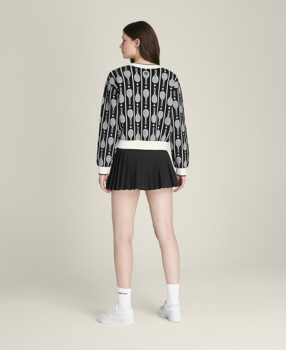 ニット プラッシュ クルー - ラケット ジャカード