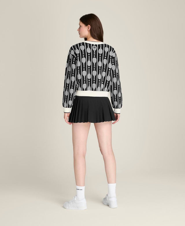 ニット プラッシュ クルー - ラケット ジャカード