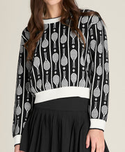 ニット プラッシュ クルー - ラケット ジャカード