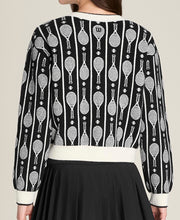 ニット プラッシュ クルー - ラケット ジャカード