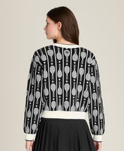 ニット プラッシュ クルー - ラケット ジャカード