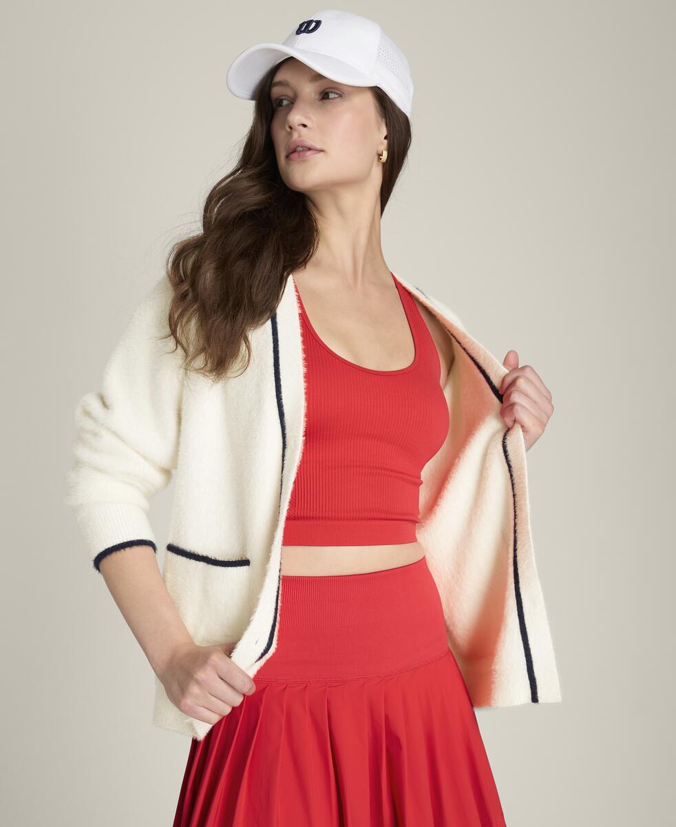 アイラッシュ カーディガン  -  サンド