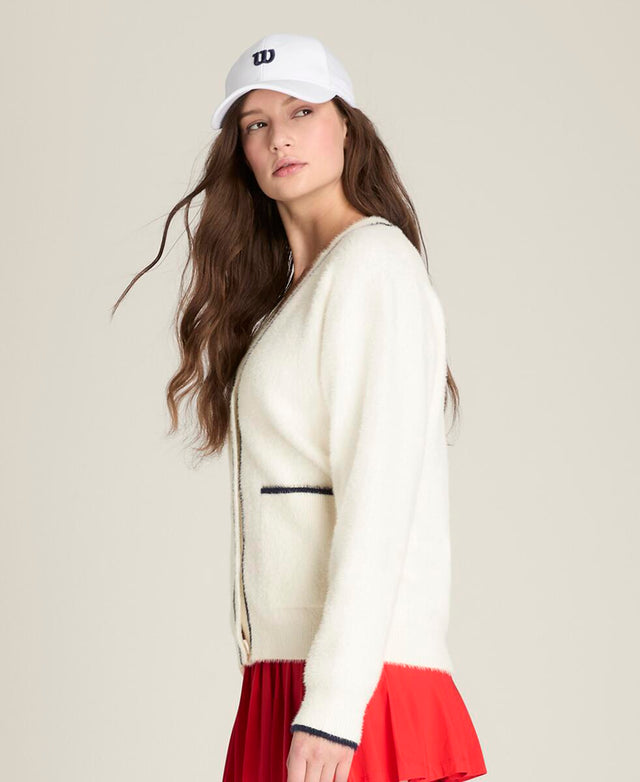 アイラッシュ カーディガン  -  サンド