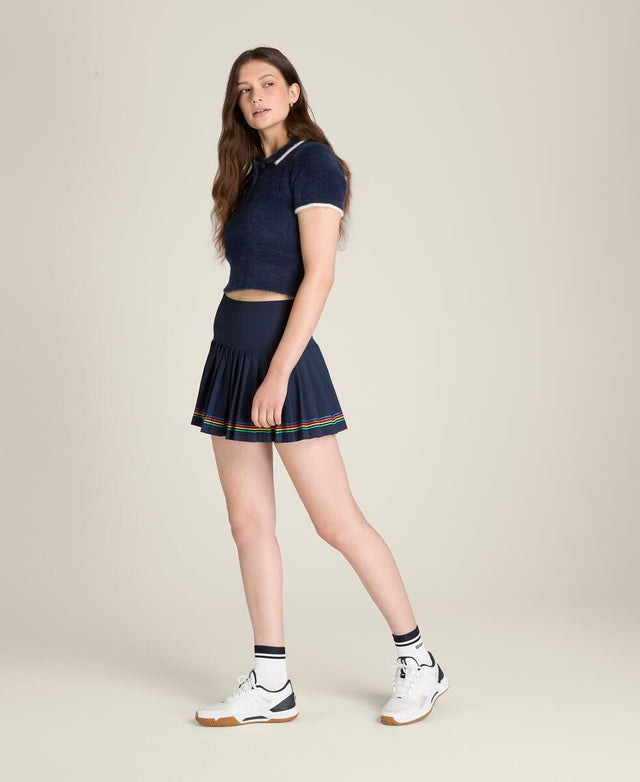 アイラッシュ ニット ポロ  -  クラシックネイビー