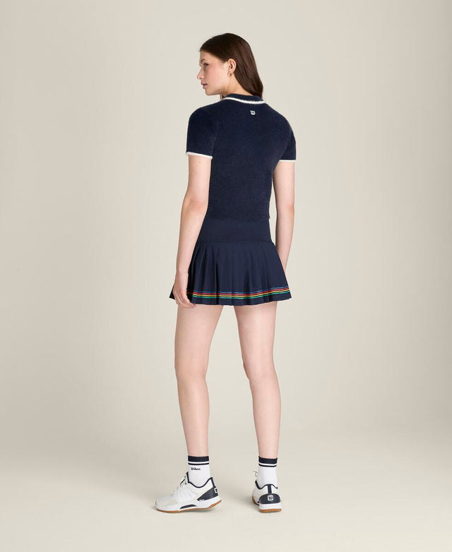 アイラッシュ ニット ポロ  -  クラシックネイビー