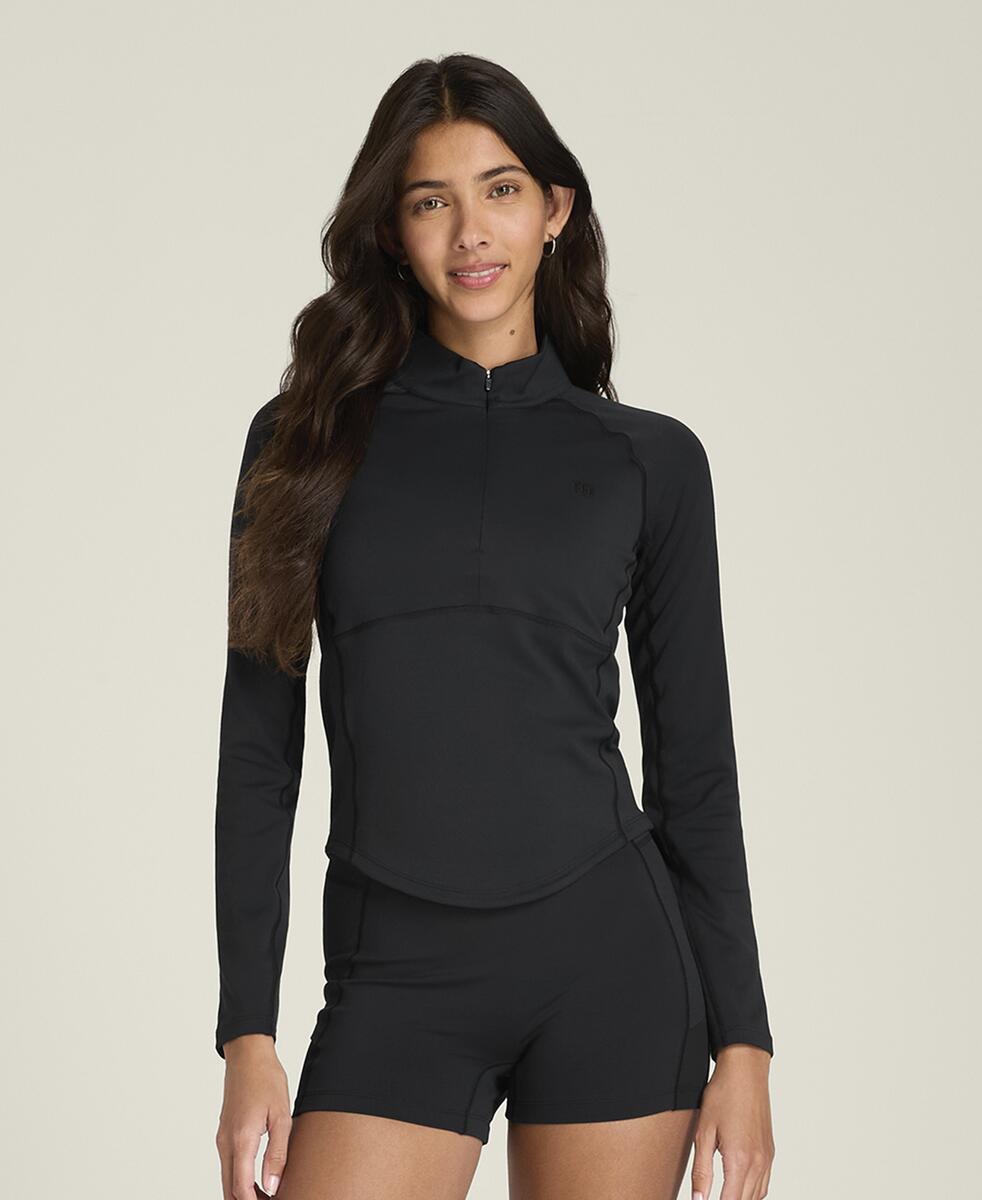 ベースライン ハーフジップ  -  ブラック