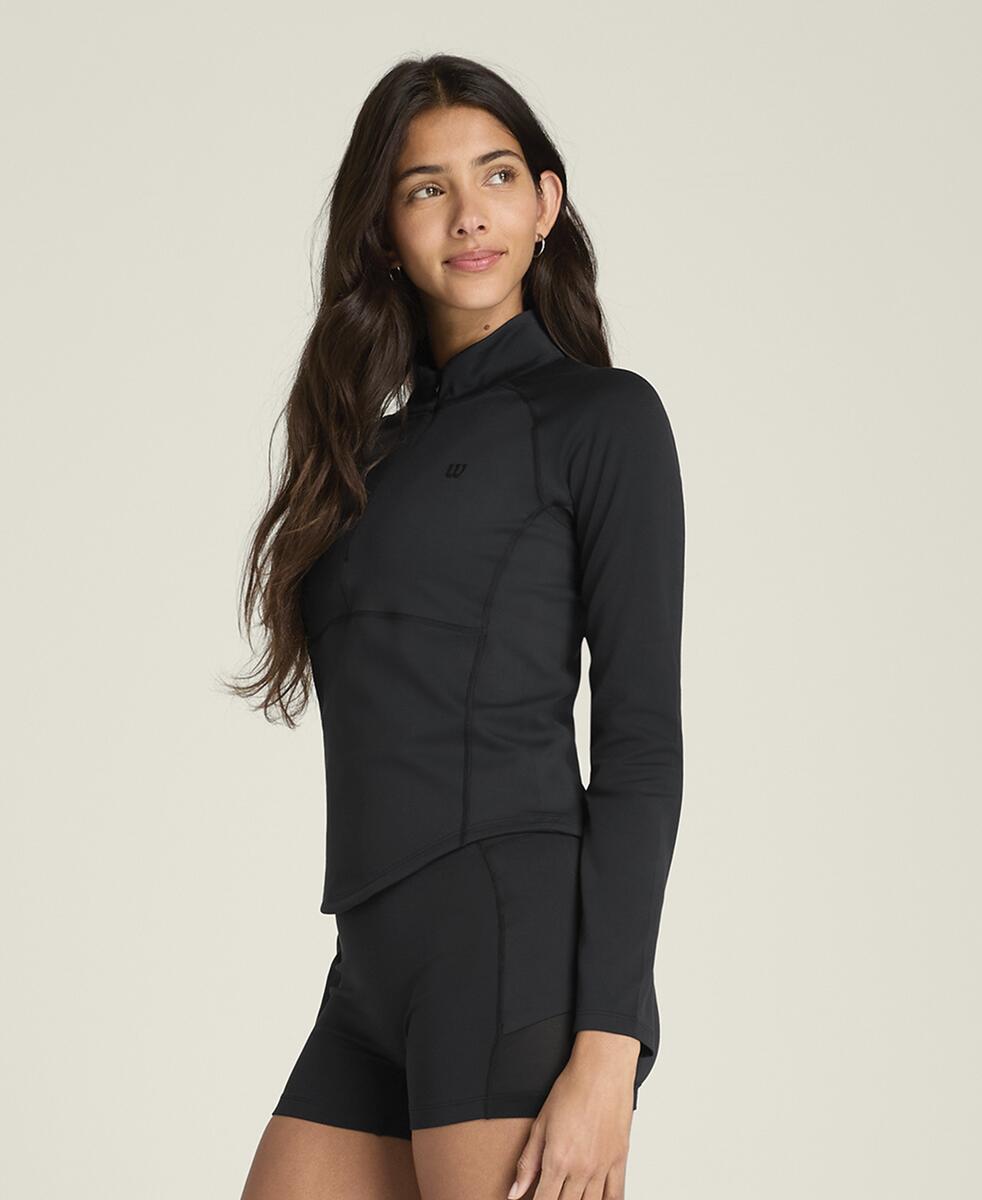 ベースライン ハーフジップ  -  ブラック