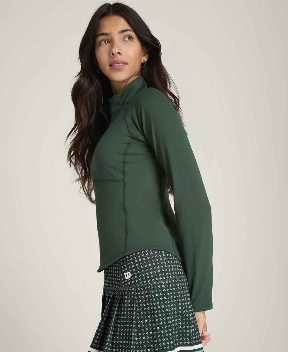 ベースライン ハーフジップ  -  シカモア