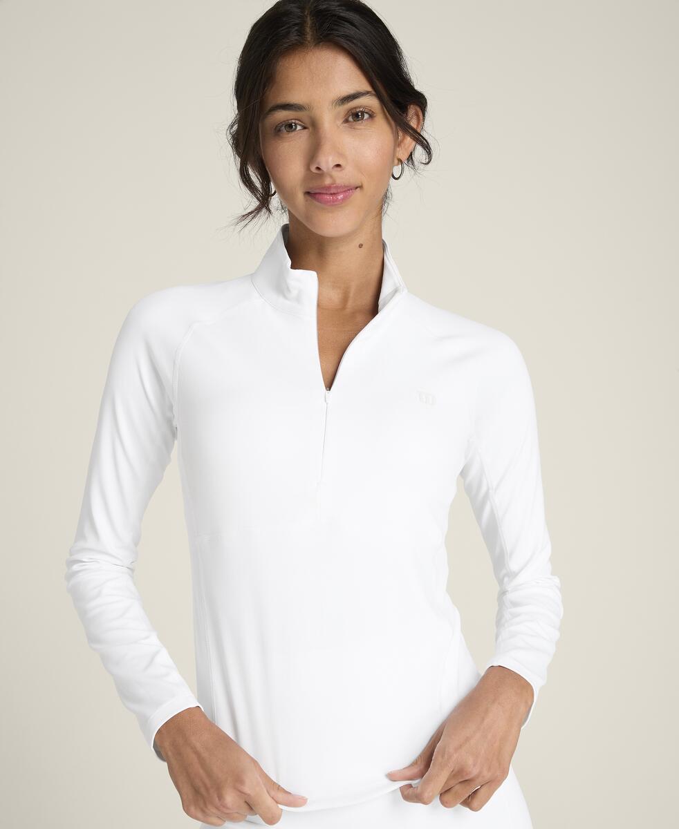 ベースライン ハーフジップ  -  ホワイト