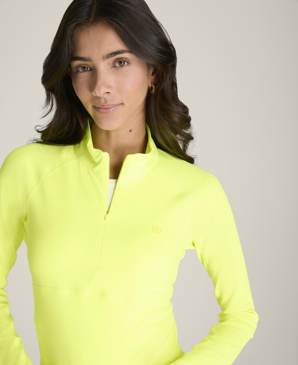 ベースライン ハーフジップ - テニスボールイエロー