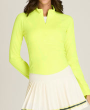 ベースライン ハーフジップ - テニスボールイエロー