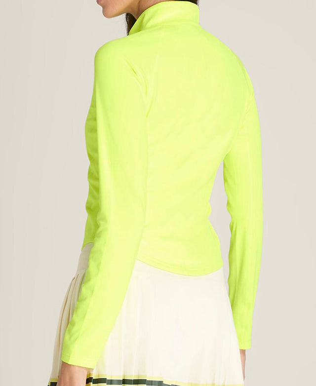 ベースライン ハーフジップ - テニスボールイエロー