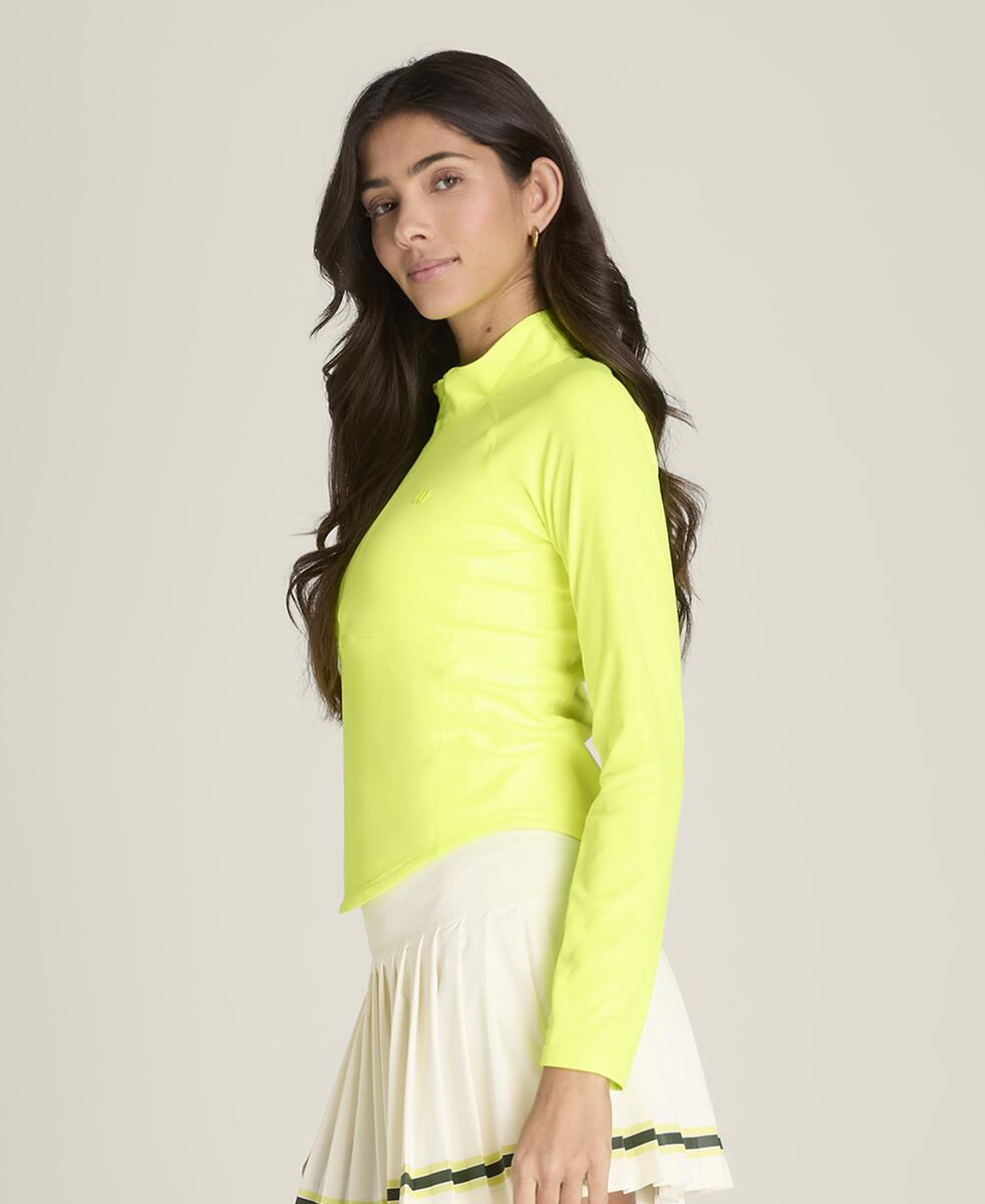 ベースライン ハーフジップ - テニスボールイエロー