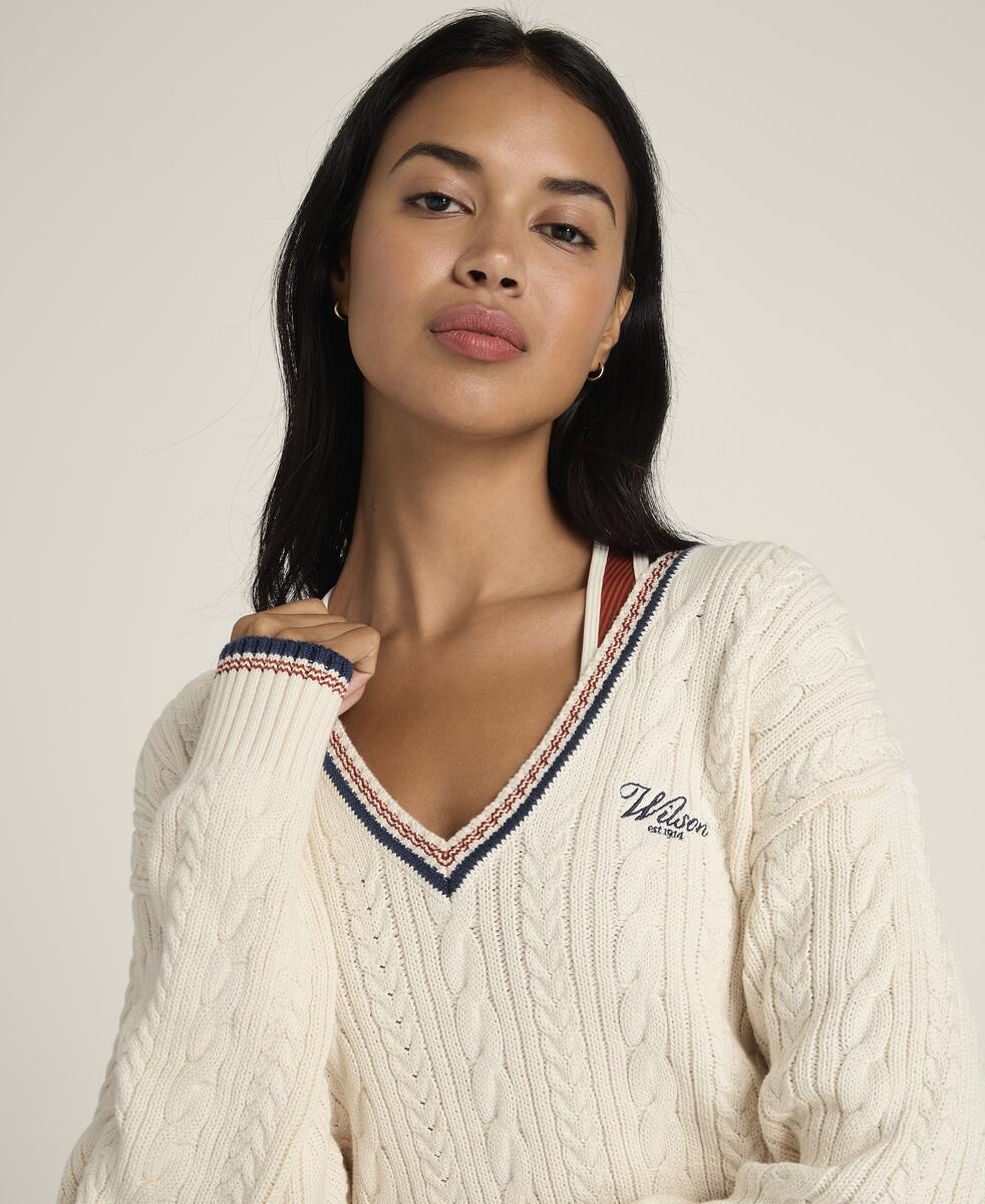 ヒルクエスト ケーブル セーター